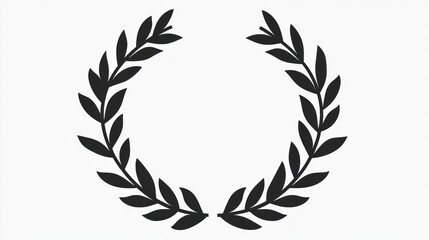 Fototapeta premium Laurel Wreath Design on White (3)