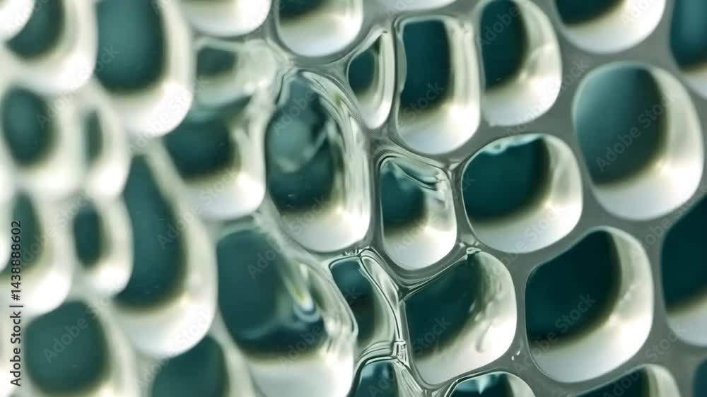 Poster abstract liquid geometry in motion: dynamic patterns and reflections