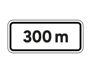 Distance Panel Sign, Road Measurement Notice, Traffic Indicator – High Quality Stock Image
