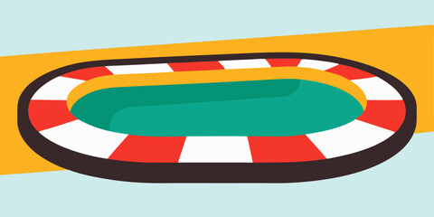 Creative Designs for Cartoon Racetrack Field Vector Illustration
