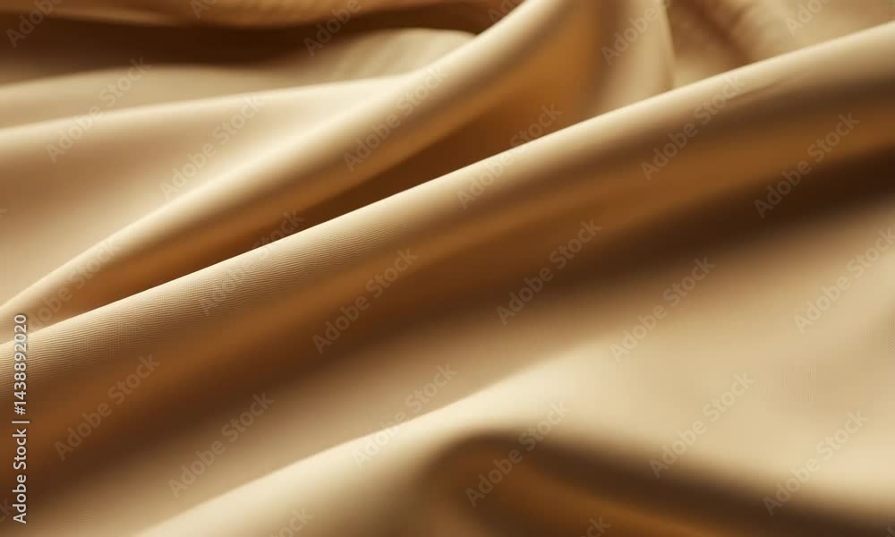 Poster golden fabric waves creating elegant flow with luxurious texture and movement