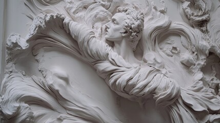 Ornate, sculpted relief depicting flowing forms and figures.