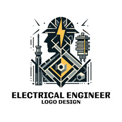 Fototapeta premium Electrical Engineer Vector Logo Design