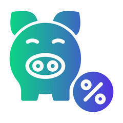 piggy bank Gradient icon