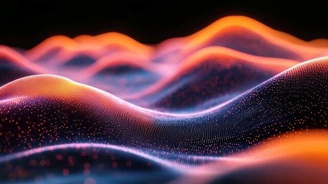 Abstract colorful digital hillscape background for creative designs
