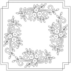 vintage floral frame