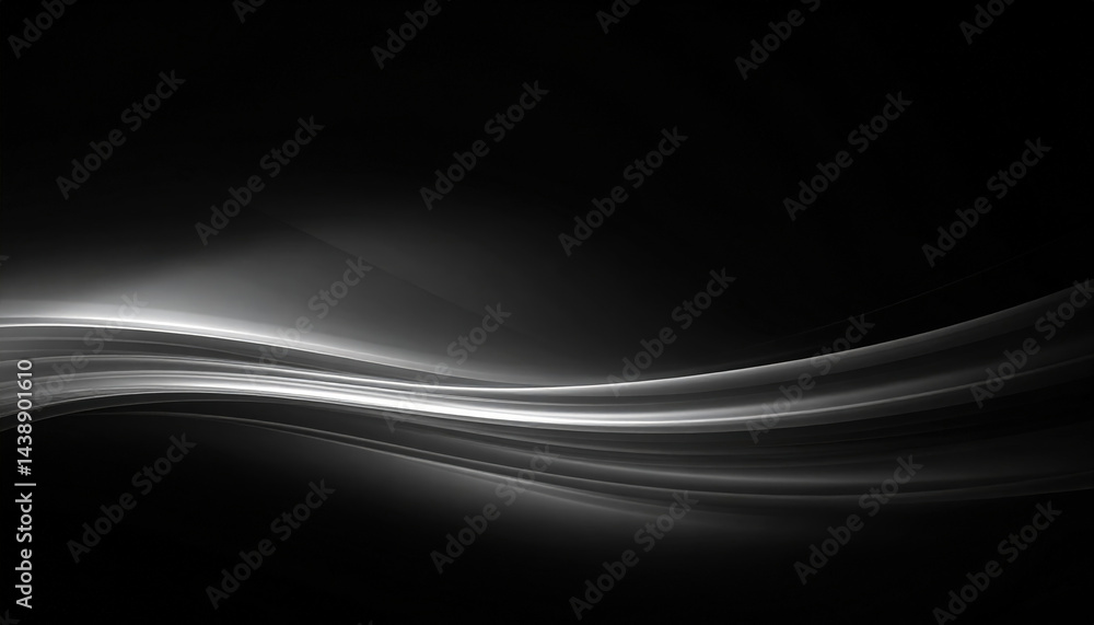 Poster Abstract firefly background radiates calm and serene feel, glowing with its ethereal light against dark canvas