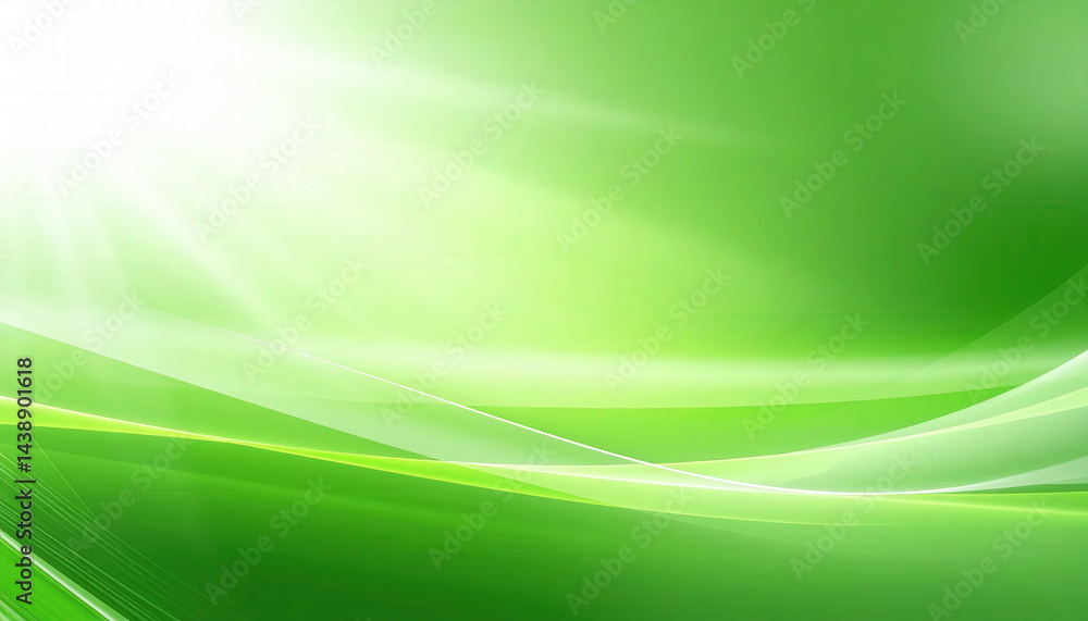 Aufkleber abstract green background shows gentle curves. ethereal light creates feeling of peace and tranquili