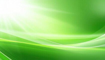 Fototapeta premium Abstract green background shows gentle curves. ethereal light creates feeling of peace and tranquility and harmony