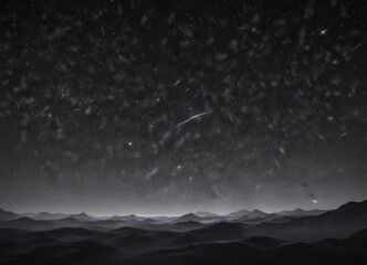 Fototapeta premium Vast, inky black sky speckled with diamond-like stars, cosmic, constellation