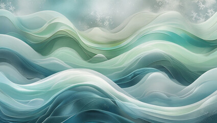 abstract waves background with cold color palette