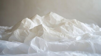 Folded paper mountains evoke a sense of tranquility.