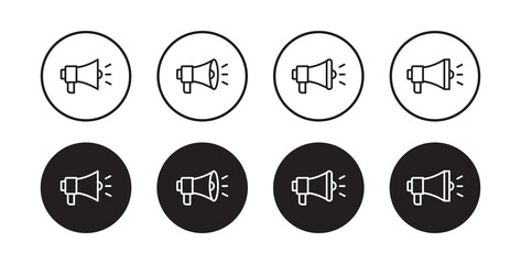 Megaphone icon set vector illustration	