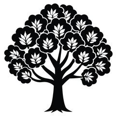 Obraz premium Cottonwood trees icon set isolated on white background