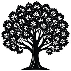 Cottonwood trees icon set isolated on white background