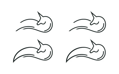 Obraz premium Minimalist Line Art Unicorn Logo Collection
