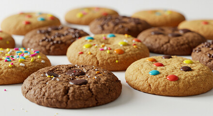Fototapeta premium chocolate chip cookies on plate