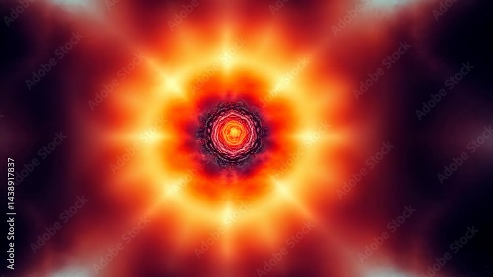 Aufkleber vibrant kaleidoscope transformation: evolving patterns and symmetrical radiance