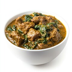 Spicy chicken and beef curries with rice, traditional hot and healthy meat dishes for a satisfying lunch or dinner