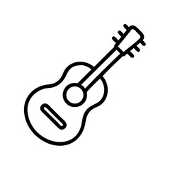 Acoustic Guitar Music Instrument Sound Icon Design