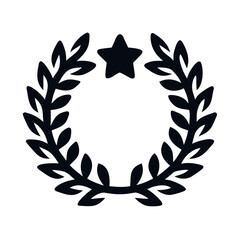 Award Wreath Victory Achievement Icon Design