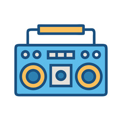 Boombox Music Player Sound System Icon Design