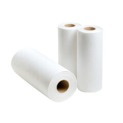 Fototapeta premium Rolls of White Paper Towels PNG Transparent