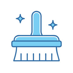 Cleaning Brush Tool Icon Design