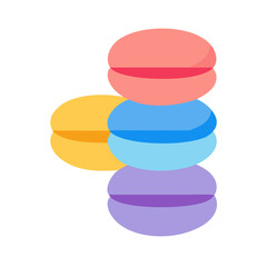 Colorful Macarons Stack Icon Design