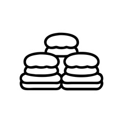 Colorful Macarons Stack Icon Design