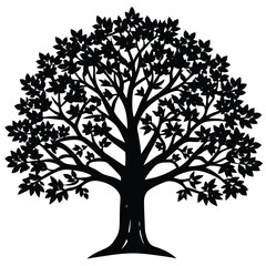 Obraz premium Sassafras trees icon set on white background