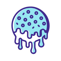 Dripping Frosted Cookie Icon Design