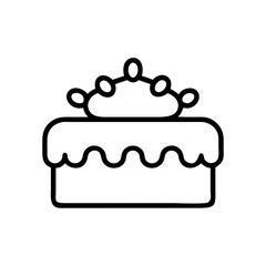 Fancy Frosted Cake Icon Design