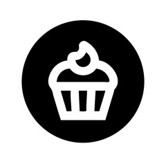 Frosted Muffin Dessert Icon Design