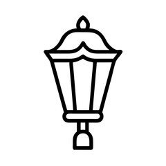 Garden Lantern Lamp Icon Design