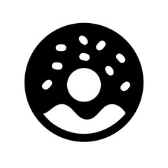 Glazed Donut Dessert Icon Design