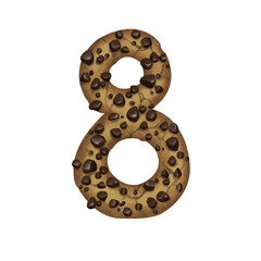 Sweet Cookies Number 9 with Delicious Dessert Style