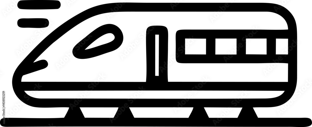 Poster streamlined train swiftly moves forward