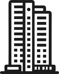 Obraz premium Stark Minimalist Office Towers Outline