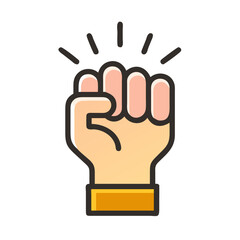 Obraz premium Raised Fist Symbol of Success Icon Design
