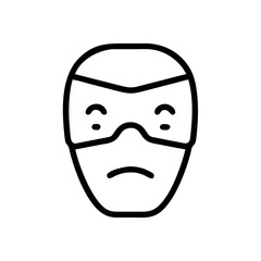 Ski Mask Face Protection Cover Icon Design