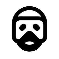 Ski Mask Face Protection Cover Icon Design