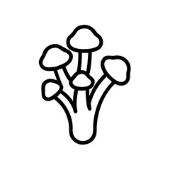 Spring Mushrooms Cluster Growth Icon Design