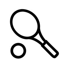 Tennis Racquet and Ball Sports Icon Design