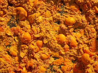 The remaining mess from the orange fight at the 2025 Carnevale in Ivrea, Piedmont, Italy
