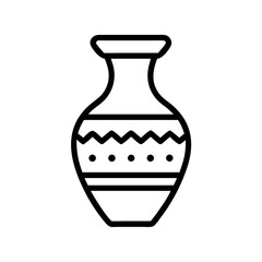 Traditional Vase with Artwork Icon Design