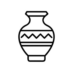 Traditional Vase with Artwork Icon Design