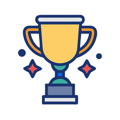 Trophy Leadership Excellence Award Icon Design