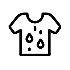 Wet T-Shirt with Dripping Effect Icon Design