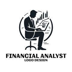 Financial Analyst Vector Logo Design